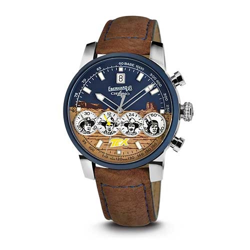 Eberhard & Co. Chrono 4 · Tex Willer Édition Limitée · 42mm · Cadran Bleu Désert
